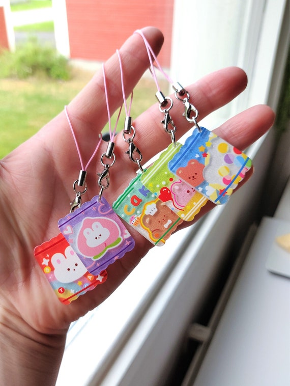 Kawaii Phone Charm Cute Pastel Sweets Keychain Phone Charm Keychain Keyring  Gift Anime Keychain Phonecharms 