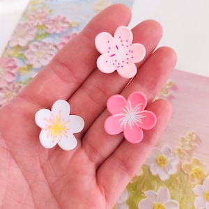 Kawaii Sakura Magnets Set Cute Pastel Sakura Magnets Cute Magnets for Fridge Magnets For Locker Cute Pastel Magnet Set Gift Idea zdjęcie 4