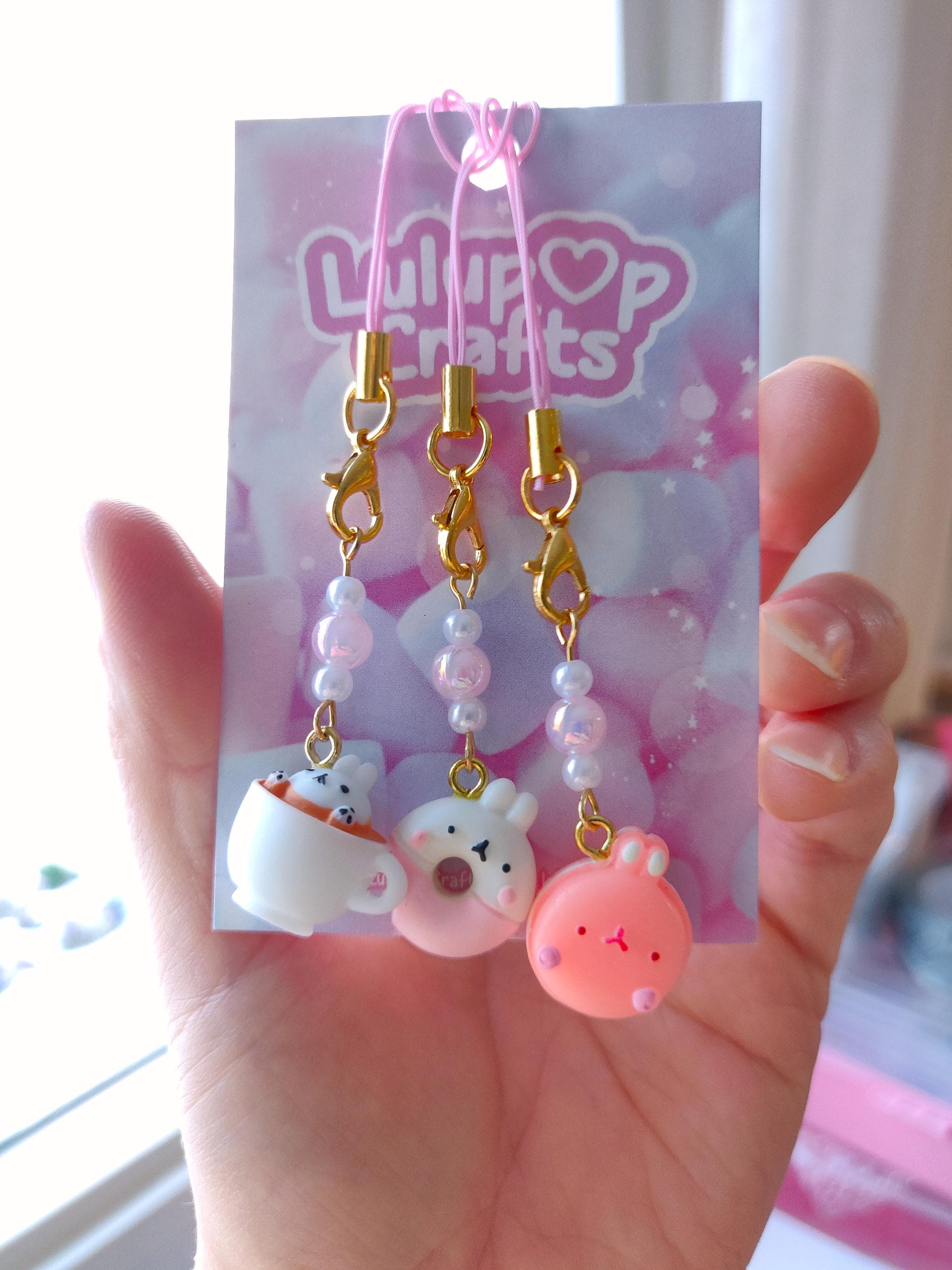 3D Kawaii Clay Charm: Pastel Food Phone Charm