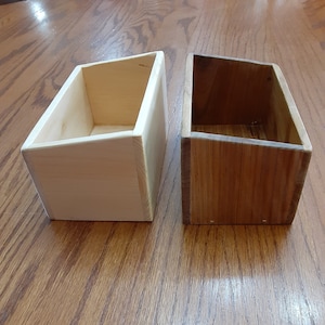 Caja de recetas de madera para tarjetas de 3" x 5"