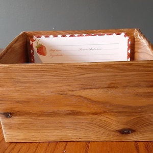 Handmade Wooden Butternut Recipe Box