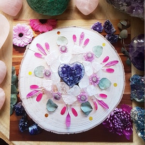 Ansichtkaart edelsteen bloemen mandala