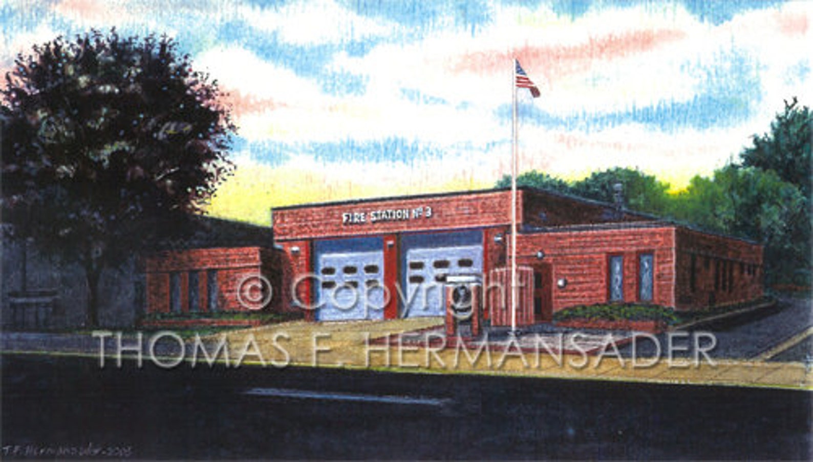 ARTIST PROOF of Lancaster Fire Station No. 3 Etsy