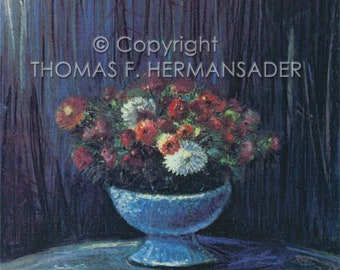 Mom's Mums 'ARTIST'S PROOF PRINT' painted by Tom F. Hermansader (www.hermansadersartgallery.com)