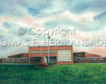 Eastern High School 'ARTIST'S PROOF PRINT' painted by Tom F. Hermansader (www.hermansadersartgallery.com)