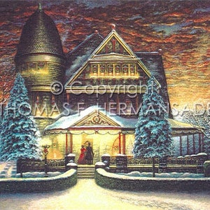 Hermansader's Victorian Mansion 'ARTIST'S PROOF PRINT' painted by Tom F. Hermansader www.hermansadersartgallery.com image 1