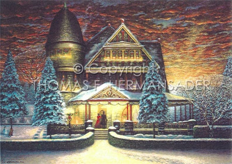 Hermansader's Victorian Mansion 'ARTIST'S PROOF PRINT' painted by Tom F. Hermansader www.hermansadersartgallery.com image 1