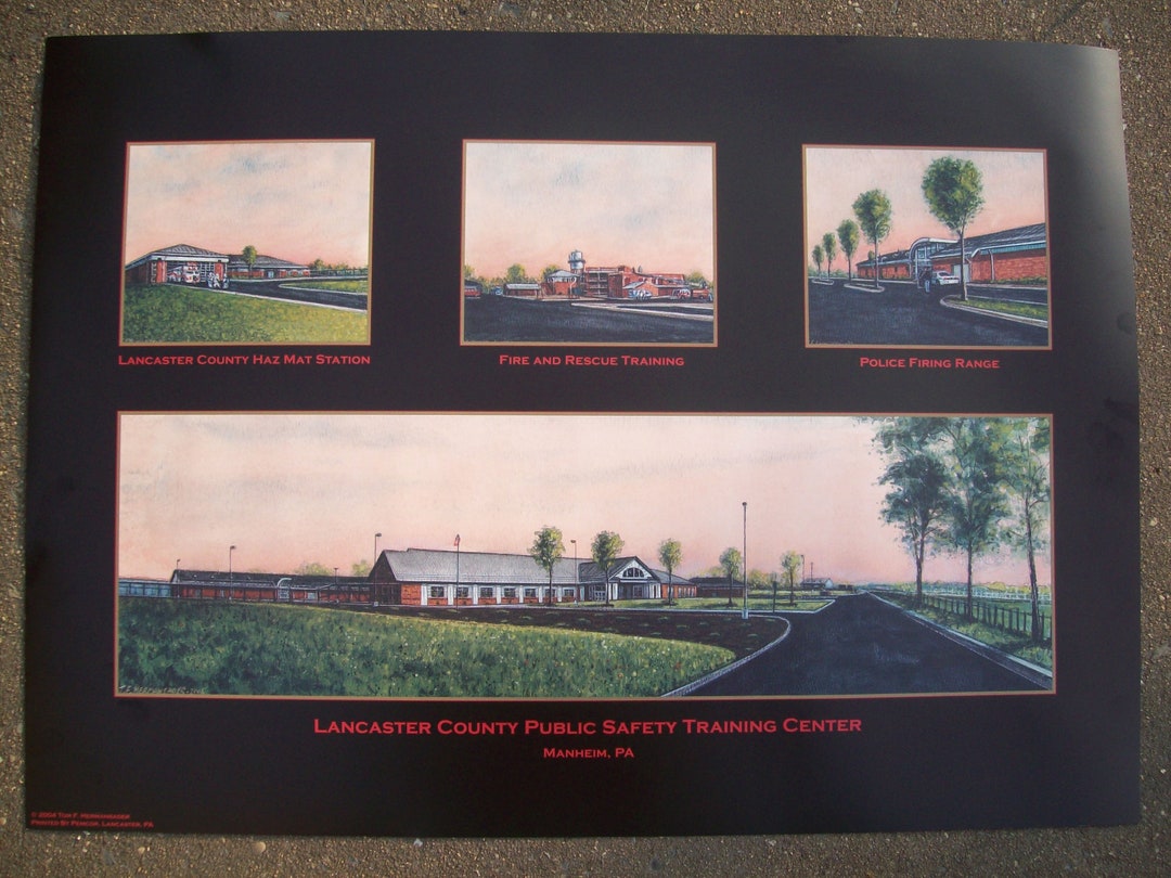 Lancaster County Public Safety Training Center Poster Painted by Tom F