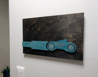 Tron Legacy Light Cycle Wood Wall Art