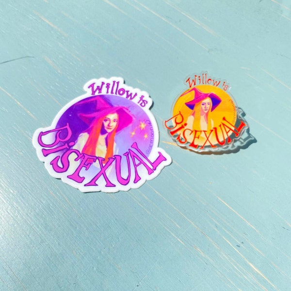 Willow is Bisexual Sticker and Pin -- Buffy the Vampire Slayer