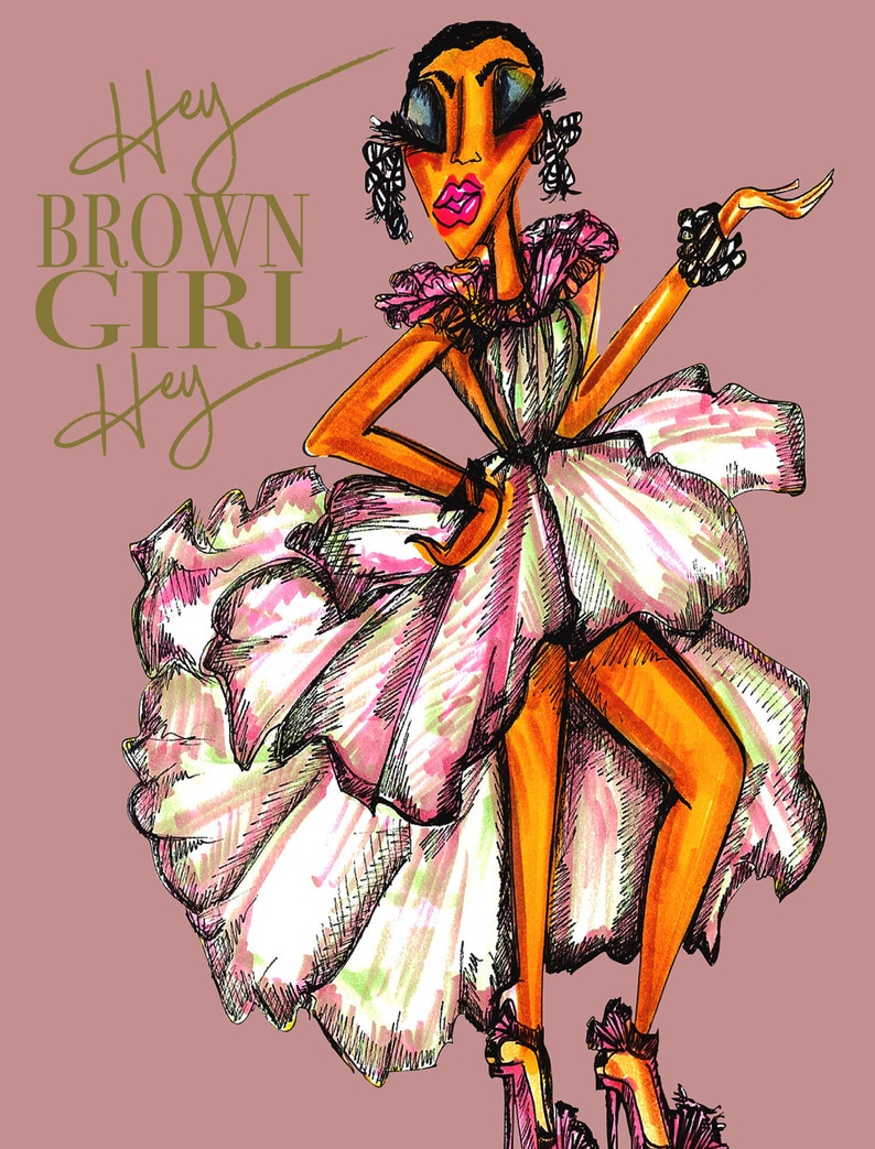 Hey Brown Girl Note Cards