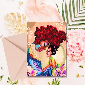 Juego de 5 tarjetas de felicitación para el Día de la Madre Afroamericana (copia)