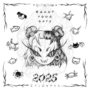 Illustrated Wall Calendar 2025 - Count Your Days - Queer Punk Filipinx - Artist Edition 2025 Calendar
