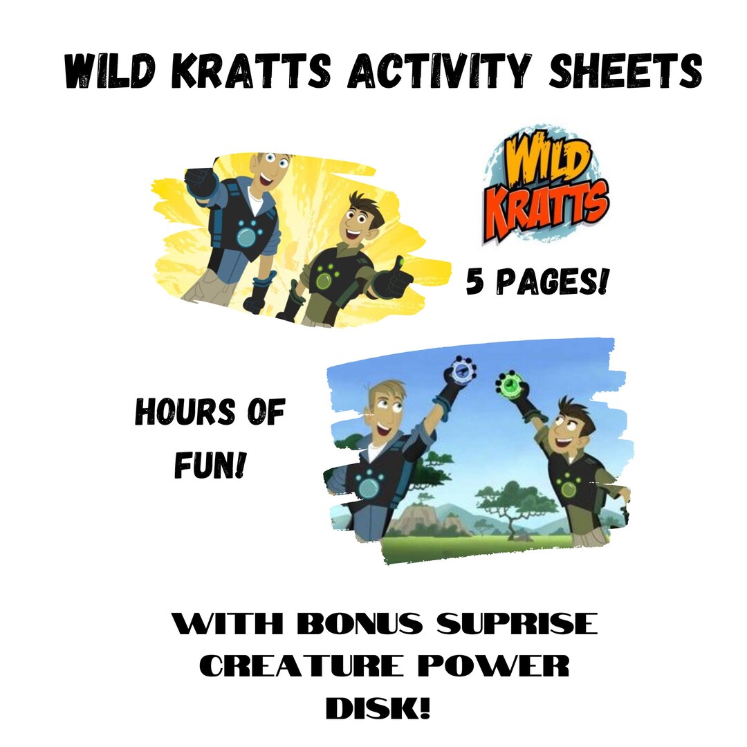 Wild Kratts Printable Activity Sheets - Etsy España