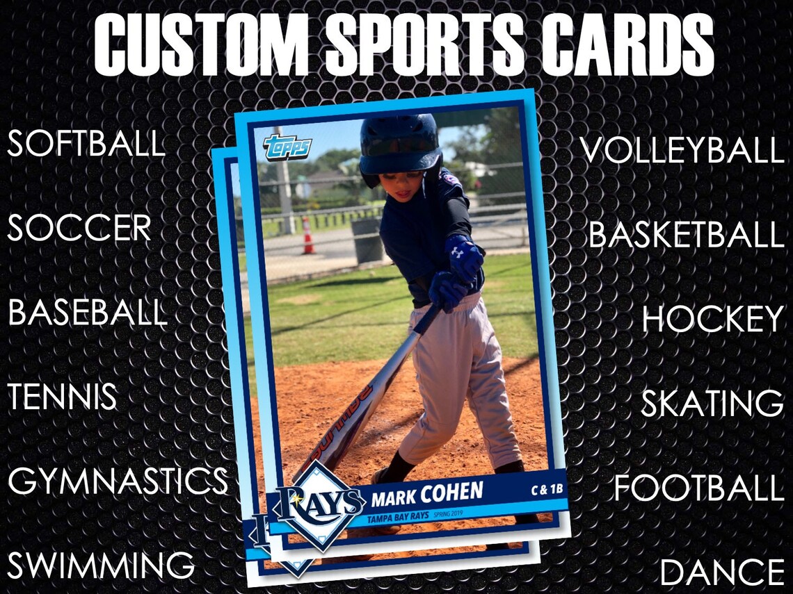 Personalized Custom Sports Trading Card ANY SPORT Etsy