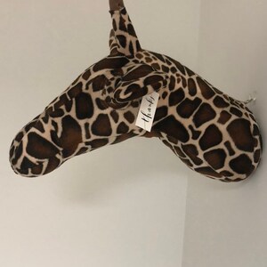 Giraffe Faux Taxidermy Fabric Wall Mounted Animal Head - Etsy UK