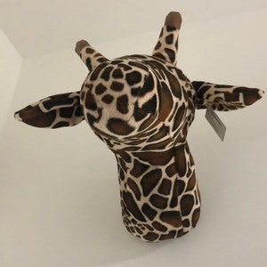 Giraffe Faux Taxidermy Fabric Wall Mounted Animal Head - Etsy UK