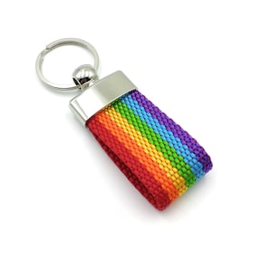franartPiel - LGBT Gay Pride Rainbow Flag Fabric Keychain - High Quality - Handmade