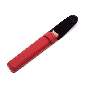 franartPiel - Funda para abanico de 23cm con pasador y solapa - Estuche de cuero para proteger tu ventilador - Hecho a mano en Piel Ubrique