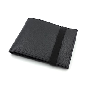 franartPiel - Wallet, American style men's wallet with purse, card holder and elastic closure handmade in Ubrique Leather