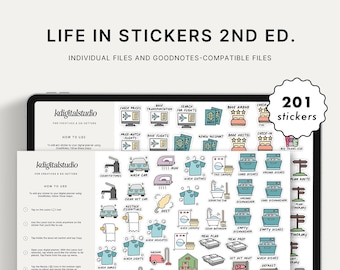 Life in Stickers Digital Bundle: GoodNotes Stickers (2nd Edition)