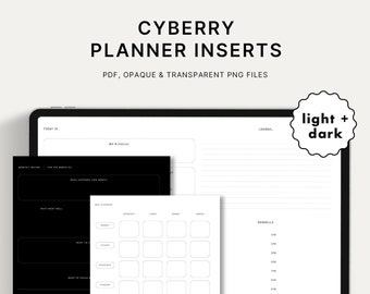 Cyberry Digital Planner Inserts Templates