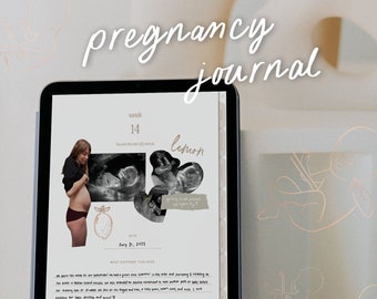 Pregnancy Digital Journal | 5 to 42 weeks | Milestones, Documenting, Scrapbooking
