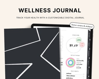 Wellness/Fitness Digital Journal | GoodNotes, Samsung Notes, Noteshelf, and More