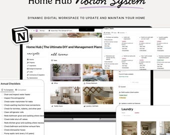 Home Hub Notion Template | DIY Home Management (Digital Download)