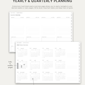 2024 Cyberry Light Mode Digital Planner Portrait, Apple Calendar & Reminders Integration image 2