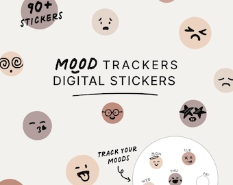 Neutral Stimmung Tracker Digitale Aufkleber (Digitaler Download)