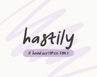 Hastily Handwritten Font Bundle | Different Font Weights, Italic, Handwriting, Realistic, Note-Taking, Digital Planning