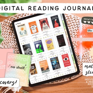 Digital Reading Journal, Digital Reading Planner, GoodNotes Journal, iPad Journal, Book Review, Reading Tracker, Reading Log, Book Goals