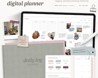 2027 Daily Log Digital Planner | Goodnotes, Noteful, iPad & Android Planner