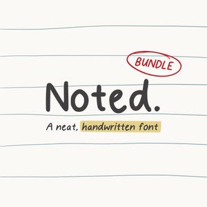 Notierte handgeschriebene Schrift-Bundle | Verschiedene Schriftstärken, kursiv, ordentlich, Handschrift, realistisch, Notizen machen, digitale Planung