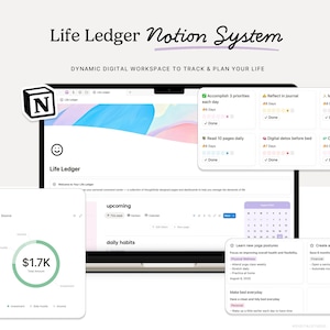 Plantilla de Notion para el Libro de Vida: Planificador digital todo en uno (Descarga digital)