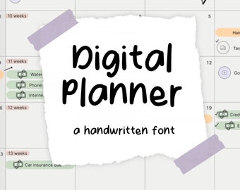 Digital Planner Font