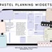 Pastel Planning Widgets, Digital Stickers, Individual PNGs, Precropped GoodNotes Stickers, Digital Widgets, Digital Planner Stickers 