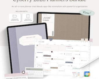 Cyberry 2026 Digital Planners BUNDLE | Portrait & Landscape (Digital Download)