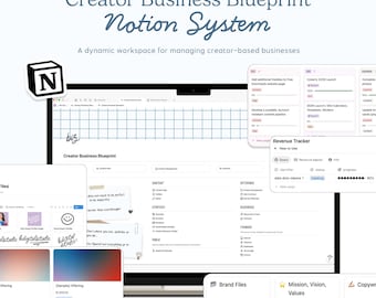 Creator Business Blueprint Notion Template: All-In-One Digital Workspace (Digital Download)