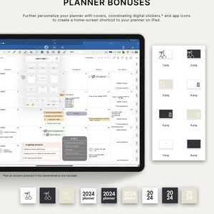 2024 Cyberry Light Mode Digital Planner Portrait, Apple Calendar & Reminders Integration image 8