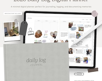 2026 Daily Log Digital Planner | Goodnotes, Noteful, iPad & Android Planner