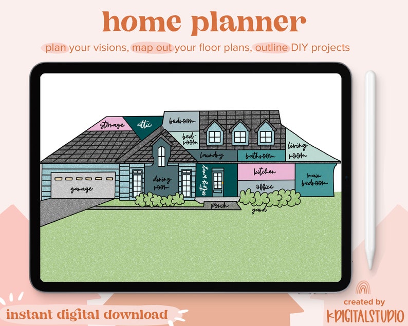 Digital Home Planner NO LAG Mini vision Etsy