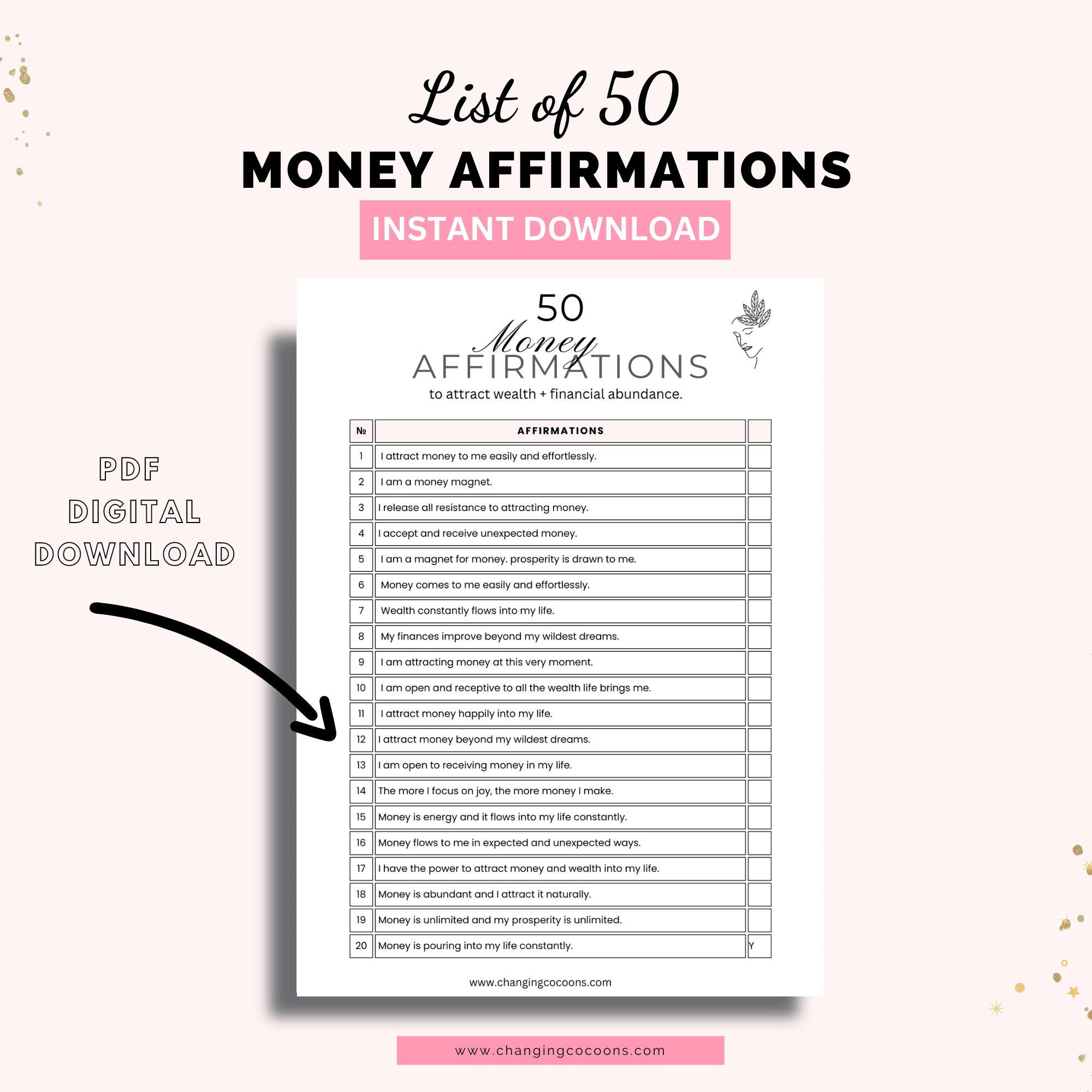 50 Money Affirmations PDF List I PDF Instant Download I - Etsy Australia