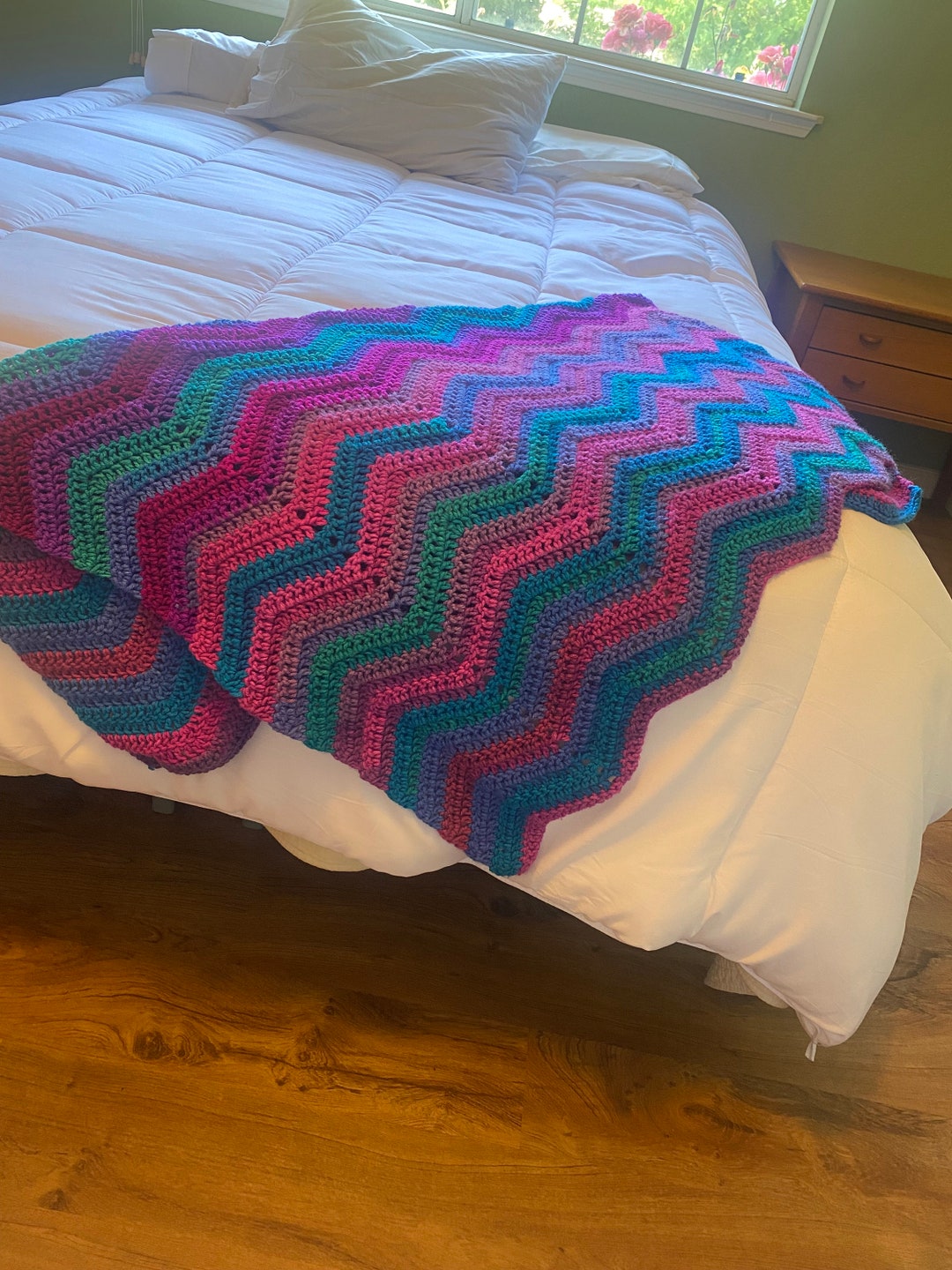 Dreaming in Color Crochet Blanket - Etsy