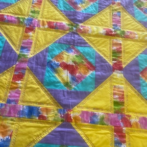 Rainbow Splatter Quilt