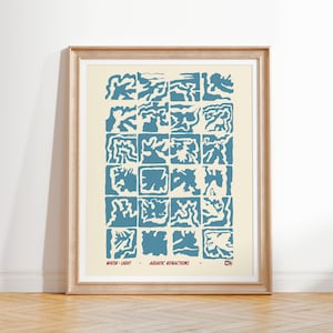 Abstract Boho Surf Print | Water x Light // Aquatic Refractions Ocean Art Print