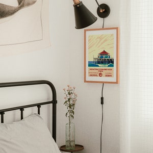 Huntington Beach Pier Surf Poster | Huntington Beach Kalifornien | Konsttryck i vintagestil med nationalparker bild 6