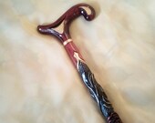 Womens walking cane Walking cane for women Cane gift for mother Walking cane stick Hand carved walking stick Wood Walking cane