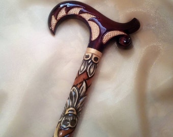 Womens walking cane Walking cane for women Cane gift Walking cane stick Cane gift for women Cane walking stick Hand carved walking stick